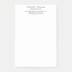 Retro Stil Elegant Plain Simple White Post-it Block