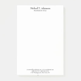 Retro Stil Elegant Plain Simple White Post-it Block