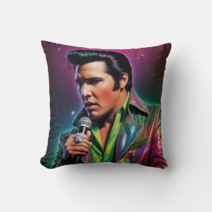 Retro-stil Elvis Presley-knapp för spridning av po Kudde