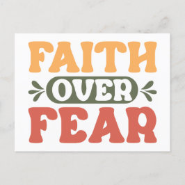 Retro Stil | Faith over Fear Vykort