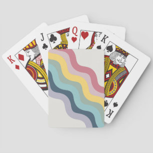 Retro stil färgstark diagonal vinkar design casinokort