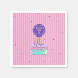 Retro stil födelsedagsfest pappersservett