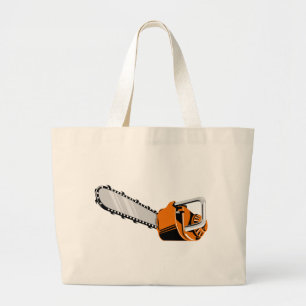retro stil för chainsaw jumbo tygkasse