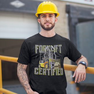 Retro Stil Funny Forklift operator Forklift Certi T Shirt