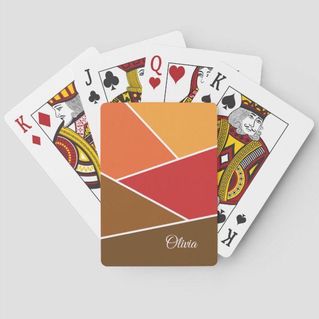 Retro stil geometrisk design casinokort (Baksidan)
