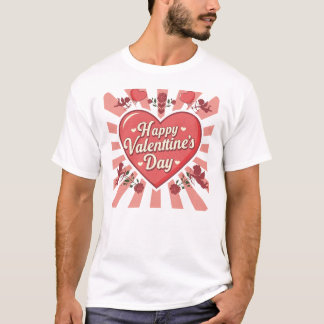 Retro stil Glad Alla hjärtans dag-grafik T Shirt