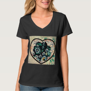 Retro Stil Heart Art Inspired av naturens skönhet T Shirt