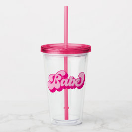 Retro Stil Hot Pink Baby Sällskapsdamernas Fest Take Away Mugg