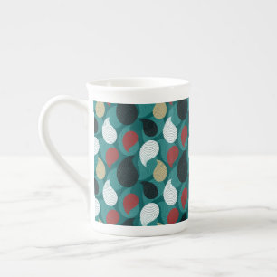Retro Stil i Attractive Swirl i Färg Benporslin Mugg