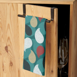 Retro Stil i Attractive Swirl i Färg Kökshandduk