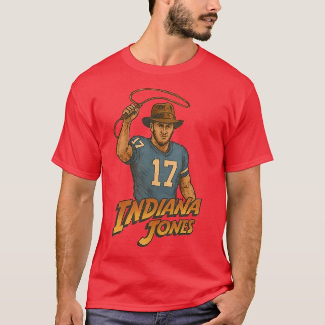 Retro Stil Indianapolis Fotboll T Shirt (Framsida)