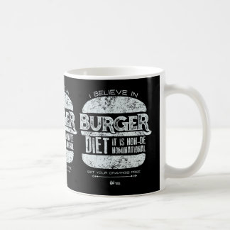 Retro stil: Jag tror i hamburgare bantar Kaffemugg