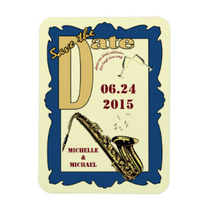 Retro Stil Jazz Spara datum Magnet