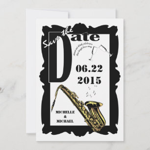 Retro Stil Jazz Spara Datum Svart Vitt 3 Datumet