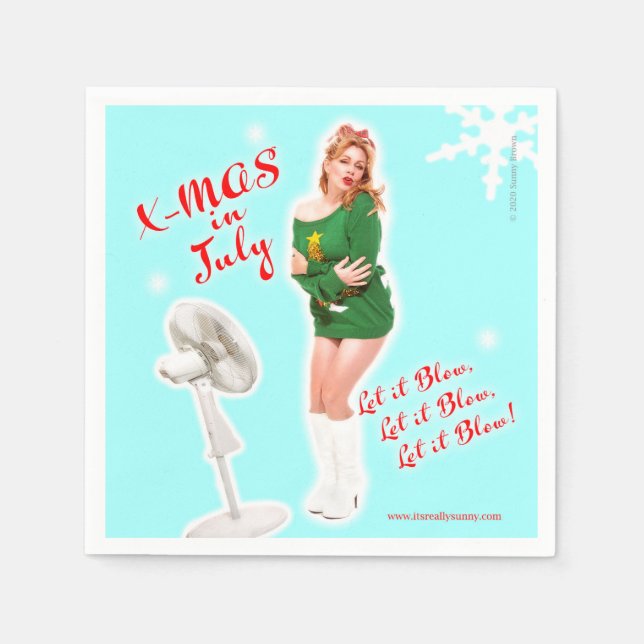 Retro Stil jul i juli, dryckesblöjor. Pappersservett (Framsidan)