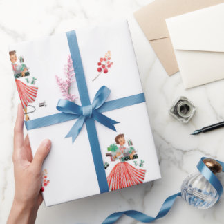 Retro Stil-julomslutning Presentpapper