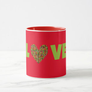 Retro Stil KÄRLEK och Heart Mugg Kopp