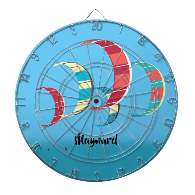 Retro-stil Kite Surfing Darttavla (Framsidan)