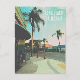 Retro Stil Long Beach California Inbjudan Vykort
