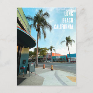 Retro Stil Long Beach California Vykort