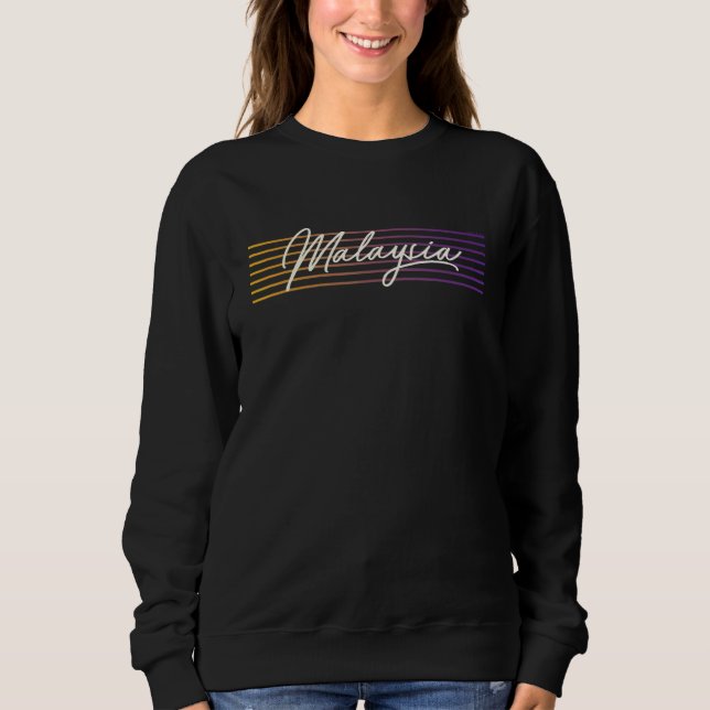 Retro Stil Malaysia T Shirt (Framsida)