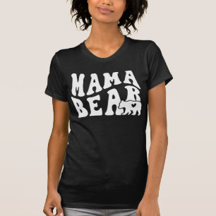 Retro Stil Mamma Bear, Mamma och Unge T-shirt