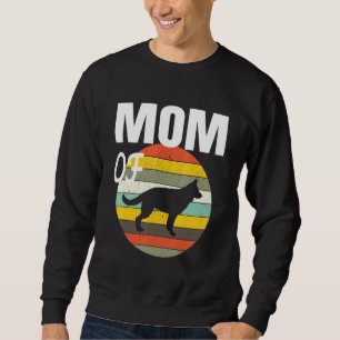 Retro Stil Manar Women and Kids German Shepherd Ma Lång Ärmad Tröja