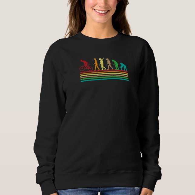 Retro stil Mänsklig cykelutveckling   T Shirt (Framsida)