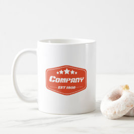 Retro Stil med Vintage Orange Logotyp kaffe Mugg