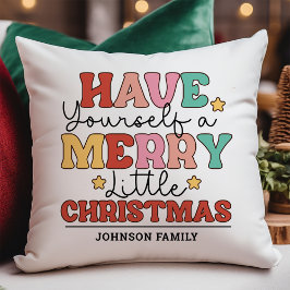 Retro Stil Merry Little jul Kudde