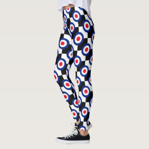 Retro Stil Mod avböjer Checkers avböj på Leggings