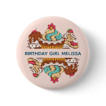 Retro Stil Muffinss Sweet Dessert Birthday Girl