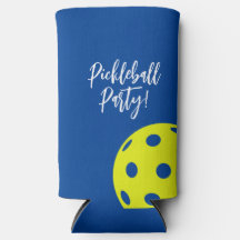 Retro Stil Neon Blue Thmet Pickleball Birthday