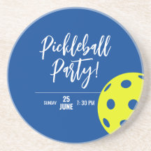 Retro Stil Neon Blue Thmet Pickleball Birthday