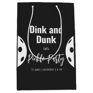 Retro Stil Neon Svart Temat Pickleball Födelsedag