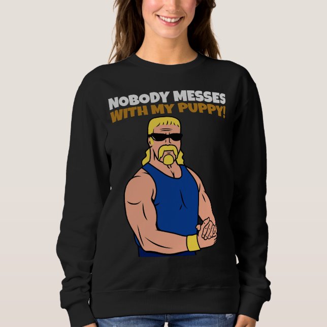 Retro Stil No Messing Labrador Puppy T Shirt (Framsida)