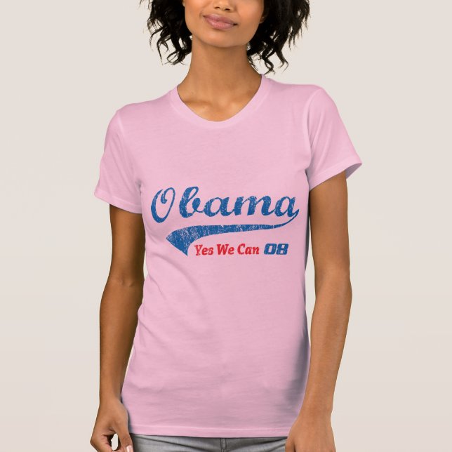 Retro stil Obama "ja kan vi" T-skjortan Tröja (Framsida)