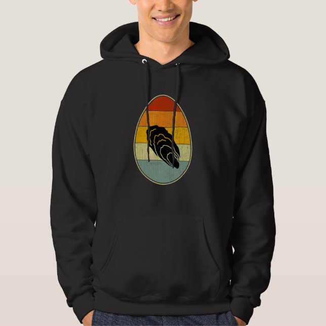 Retro Stil Påskägg Graphic Funny Påsk Day Oy Hoodie (Framsida)