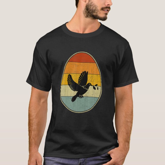 Retro Stil Påskägg Graphic Funny Påsk Day Pi T Shirt (Framsida)