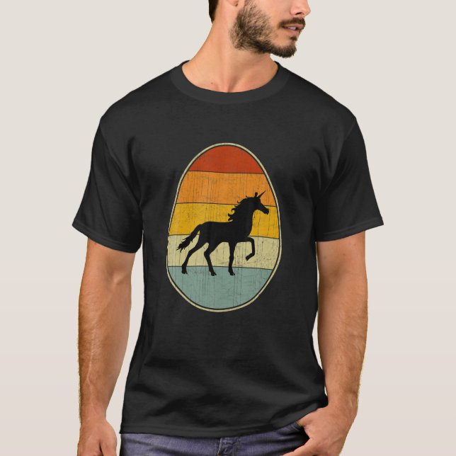 Retro Stil Påskägg Graphic Funny Påsk Day Un T Shirt (Framsida)
