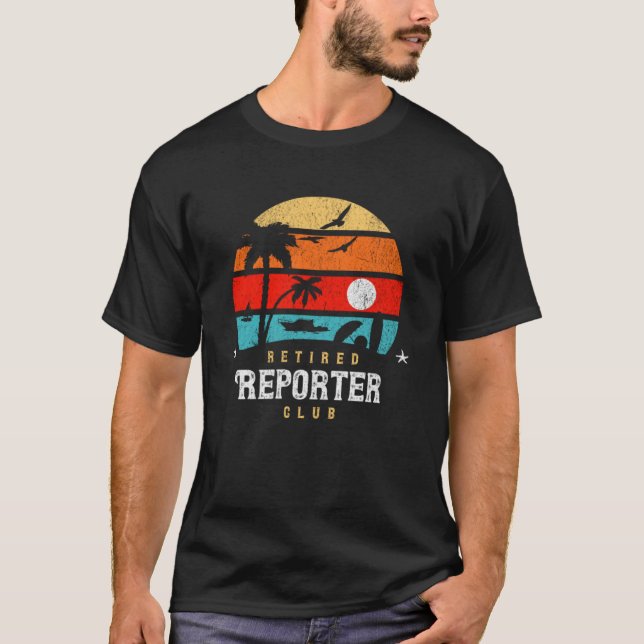 Retro Stil Pension Gag Idea Reless Reporte T Shirt (Framsida)