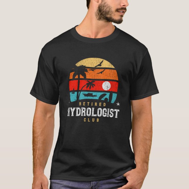 Retro Stil Pension Gag Idea Retrött Hydrolog T Shirt (Framsida)