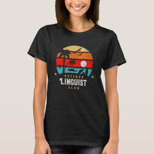 Retro Stil Pension Gag Idea Retrött Linguis T Shirt
