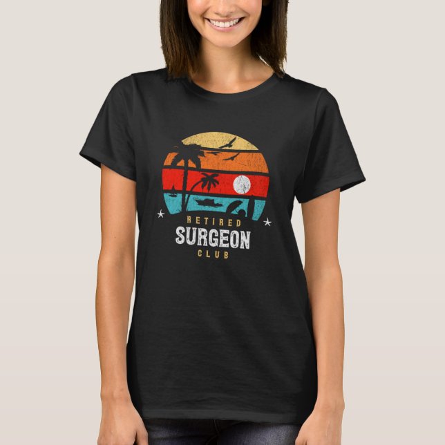 Retro Stil Pension Gag Idea Retrött Surgeon T Shirt (Framsida)