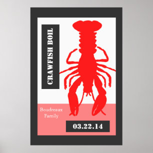 Retro Stil Personlig Kräftor/Lobster Poster