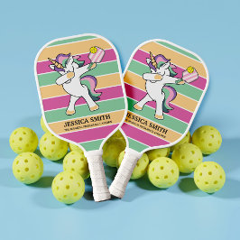 Retro Stil Ping Pong Dabbing Unicorn