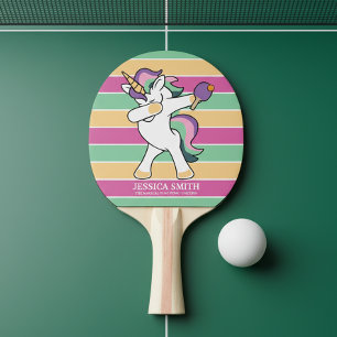 Retro Stil Ping Pong Dabbing Unicorn Pingisracket