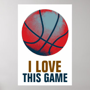 Retro Stil pop Art Basketball Motivering Poster