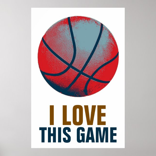 Retro Stil pop Art Basketball Motivering Poster (Framsidan)
