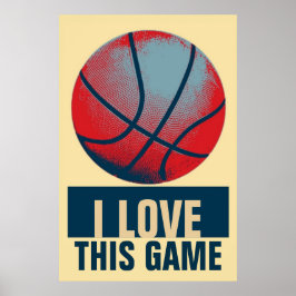 Retro Stil pop Art Basketball Motivering Poster